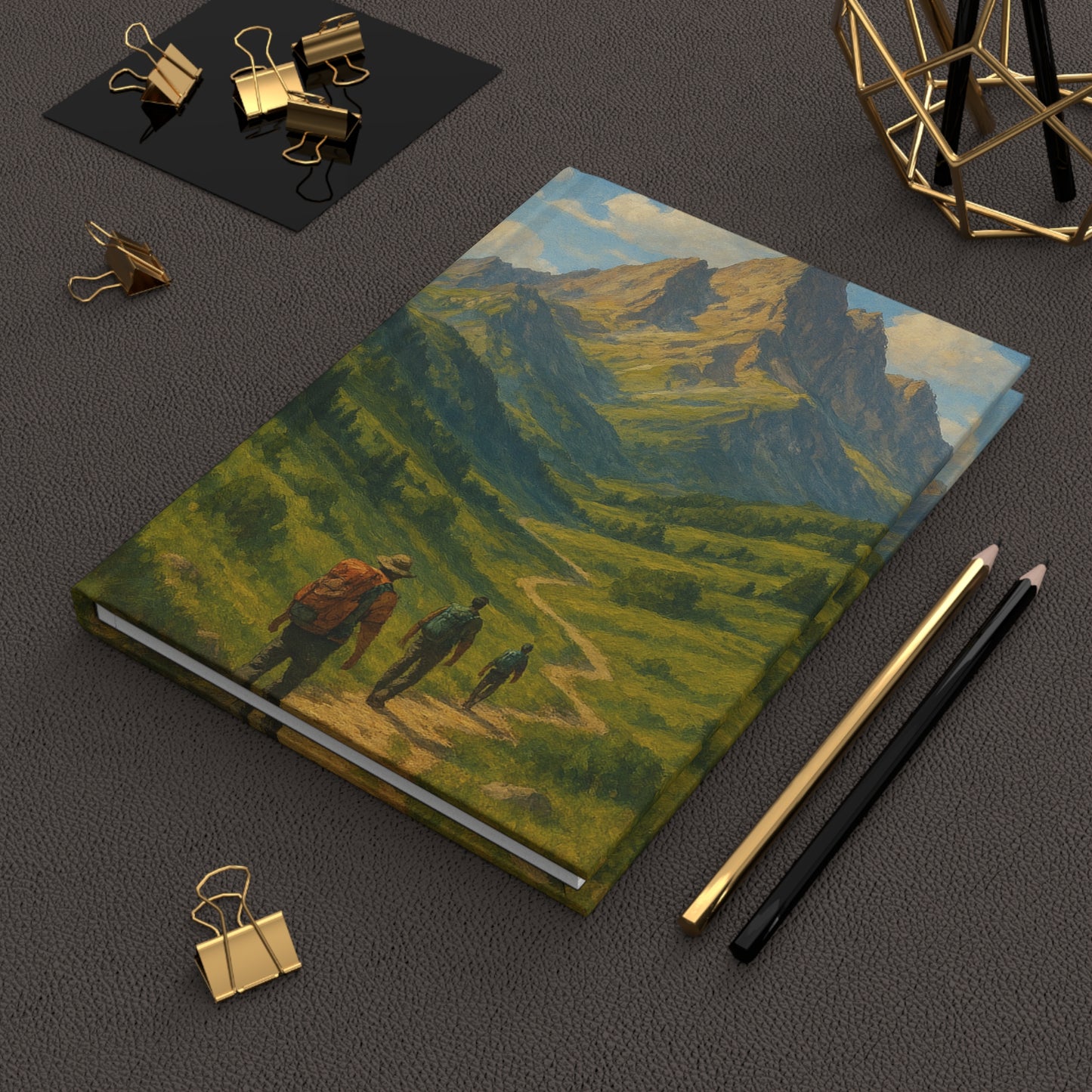 Mountains and Hills Hike Hardcover Journal — Daily Planner & Notebook