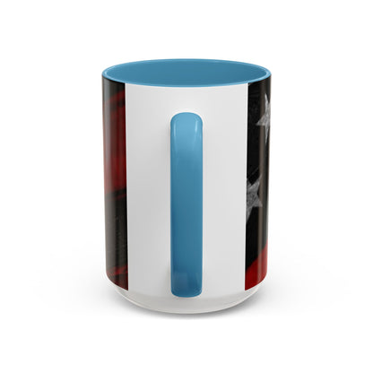 Red & Blue USA Flag Coffee Mug | Perfect Gift for Patriots, Home Decor, Father's Day, Coffee Lovers, Art Enthusiasts