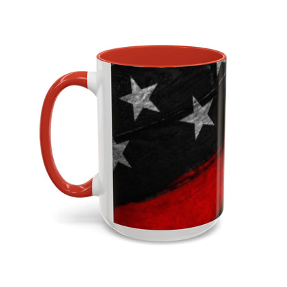 Red & Blue USA Flag Coffee Mug | Perfect Gift for Patriots, Home Decor, Father's Day, Coffee Lovers, Art Enthusiasts