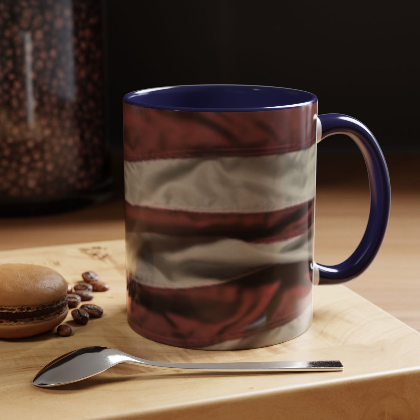 Wrinkled USA Flag Coffee Mug | Perfect Gift for Patriots, Home Decor, Father's Day, Coffee Lovers, Art Enthusiasts