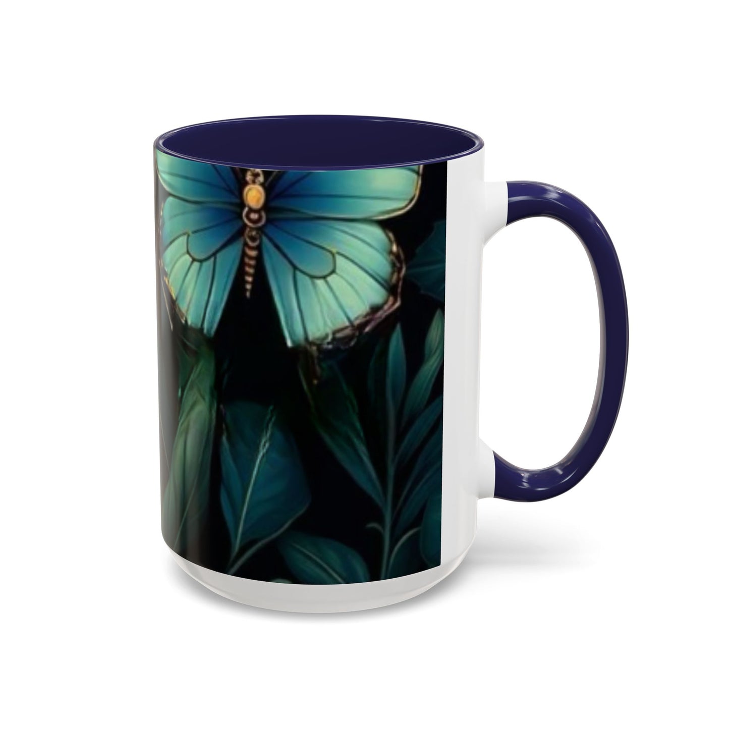 Blue Butterfly Accent Coffee Mug | Perfect Gift for Nature Lovers, Home Decor, Mother's Day, Coffee Lovers, Art Enthusiasts