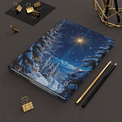 Blue Christmas Tree Daily Journal - Hardcover Journal, Planner, Personal Growth Gift, Notebook, Bullet Journal, Organizer, Matte