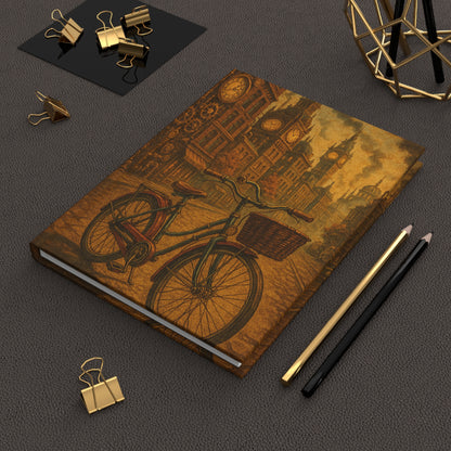 Steampunk Bike Hardcover Journal — Daily Planner & Notebook