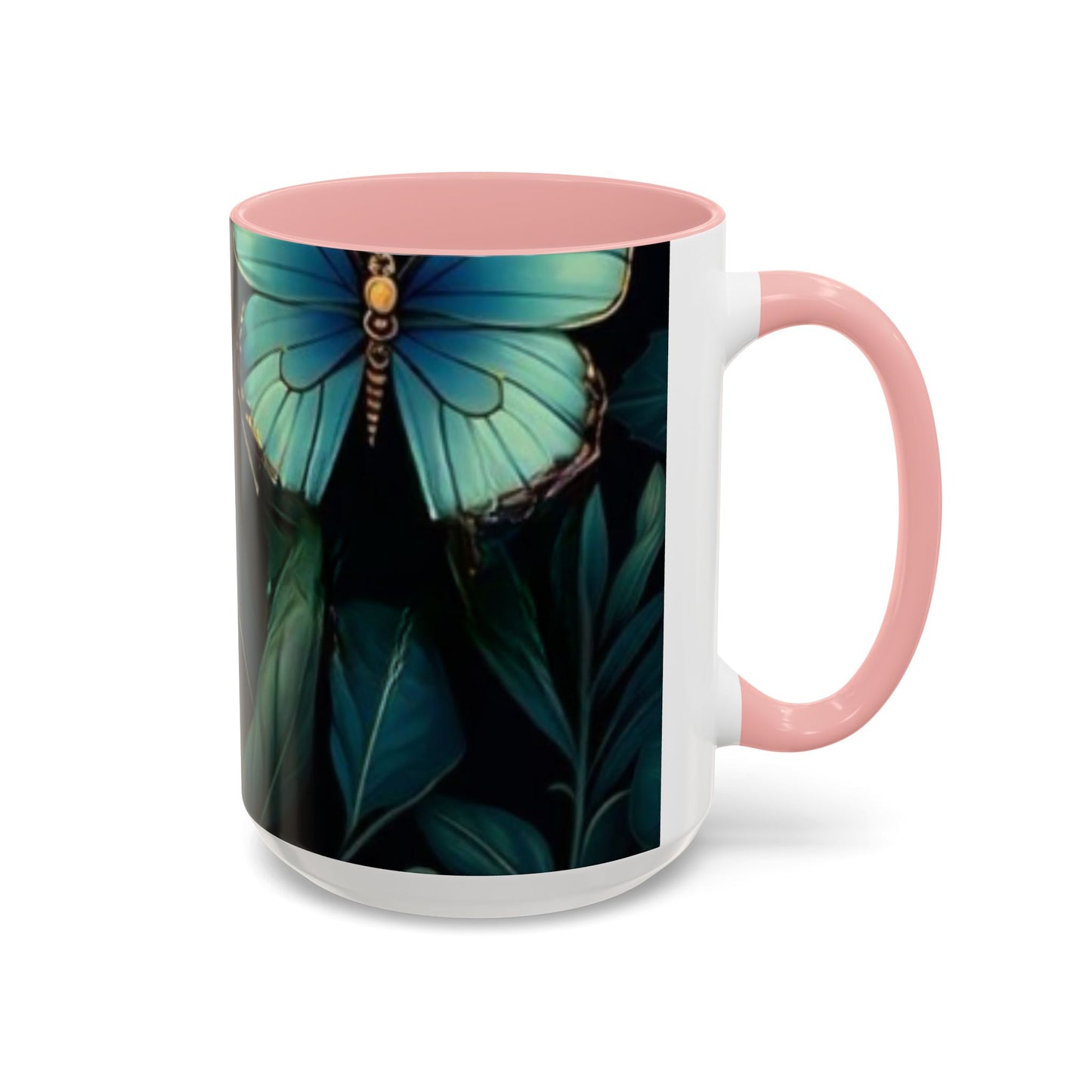Blue Butterfly Accent Coffee Mug | Perfect Gift for Nature Lovers, Home Decor, Mother's Day, Coffee Lovers, Art Enthusiasts