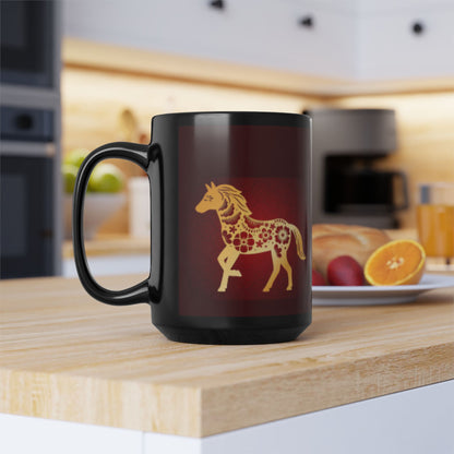 Chinese Zodiac Horse 15oz Coffee Mug — Reflection • Gratitude • Growth
