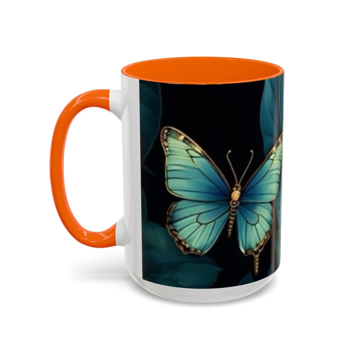 Blue Butterfly Accent Coffee Mug | Perfect Gift for Nature Lovers, Home Decor, Mother's Day, Coffee Lovers, Art Enthusiasts