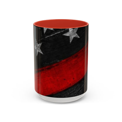 Red & Blue USA Flag Coffee Mug | Perfect Gift for Patriots, Home Decor, Father's Day, Coffee Lovers, Art Enthusiasts