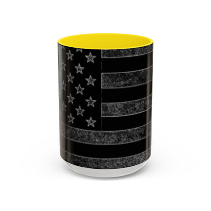 Black USA Flag Coffee Mug | Perfect Gift for Patriots, Home Decor, Father's Day, Coffee Lovers, Art Enthusiasts
