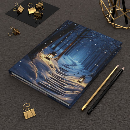 Christmas Path Daily Journal - Matte Hardcover Journal, Planner, Personal Growth Gift, Notebook, Bullet Journal, Organizer