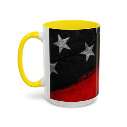 Red & Blue USA Flag Coffee Mug | Perfect Gift for Patriots, Home Decor, Father's Day, Coffee Lovers, Art Enthusiasts