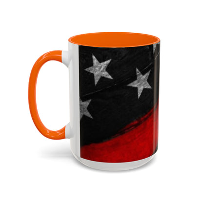 Red & Blue USA Flag Coffee Mug | Perfect Gift for Patriots, Home Decor, Father's Day, Coffee Lovers, Art Enthusiasts