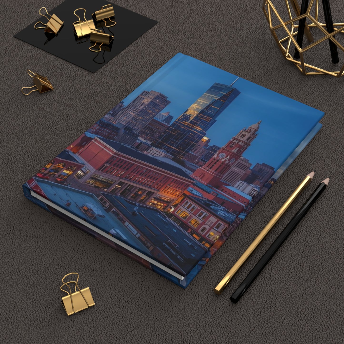 Cleveland OH Skyline Sunset Hardcover Journal — Daily Planning, Reflection & Growth