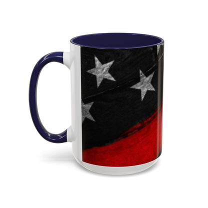 Red & Blue USA Flag Coffee Mug | Perfect Gift for Patriots, Home Decor, Father's Day, Coffee Lovers, Art Enthusiasts