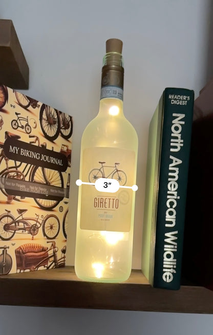 Frosted Wine Bottle Light Giretto Bicycle
