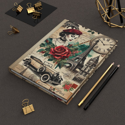 Parisian Chic Rose Hardcover Journal