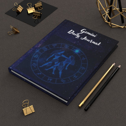 Gemini Sign Daily Journal - Hardcover - Astrological Themed Journal for Reflection and Memories