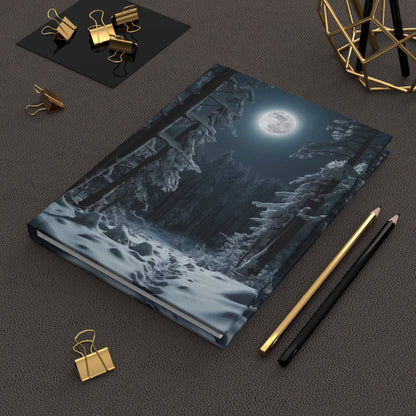 Snow Moon Winter Hardcover Journal — Holiday Planner & Daily Notebook