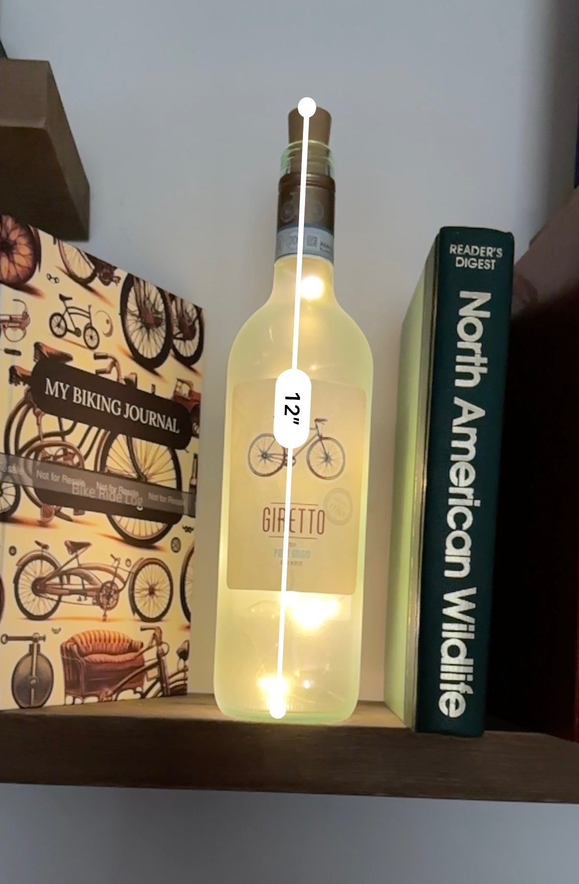 Frosted Wine Bottle Light Giretto Bicycle