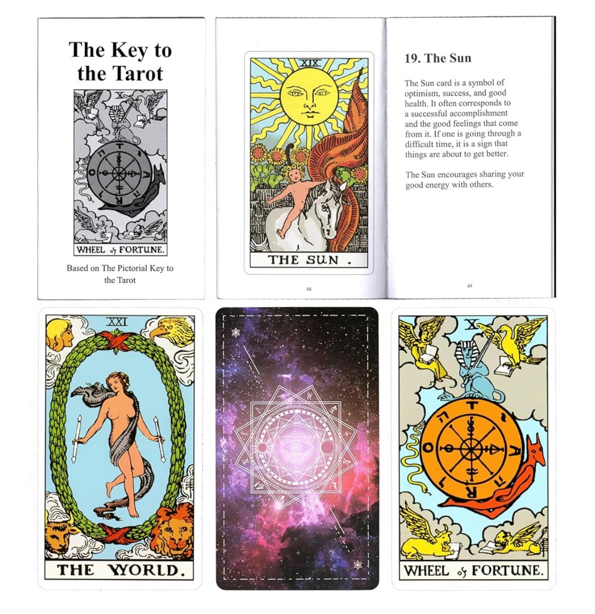 78 Original Tarot Cards Deck with Guide Book for Beginners - (Mystic Purple)