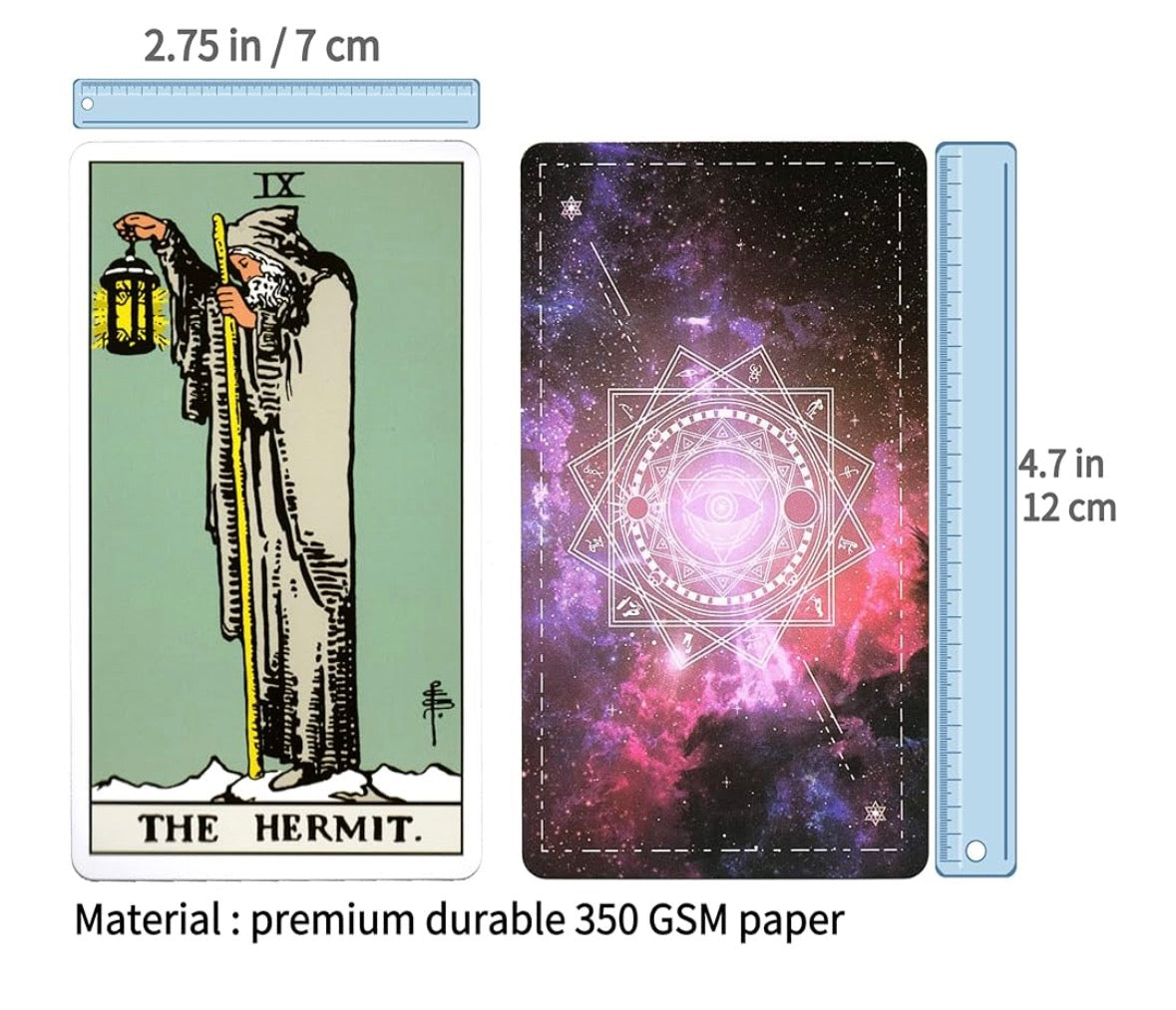 78 Original Tarot Cards Deck with Guide Book for Beginners - (Mystic Purple)