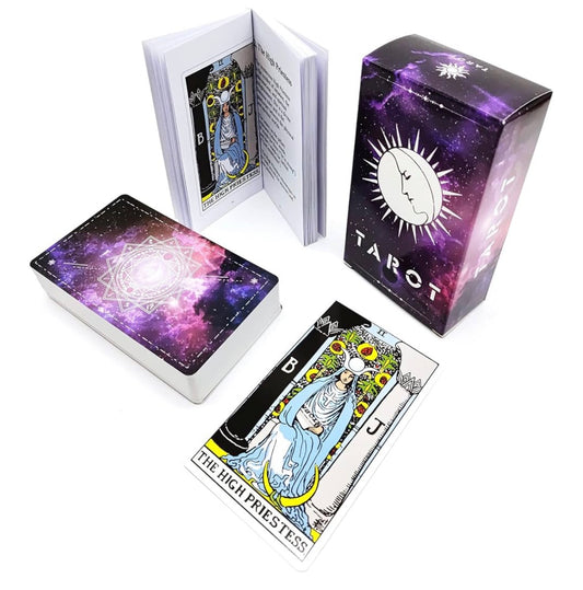 78 Original Tarot Cards Deck with Guide Book for Beginners - (Mystic Purple)