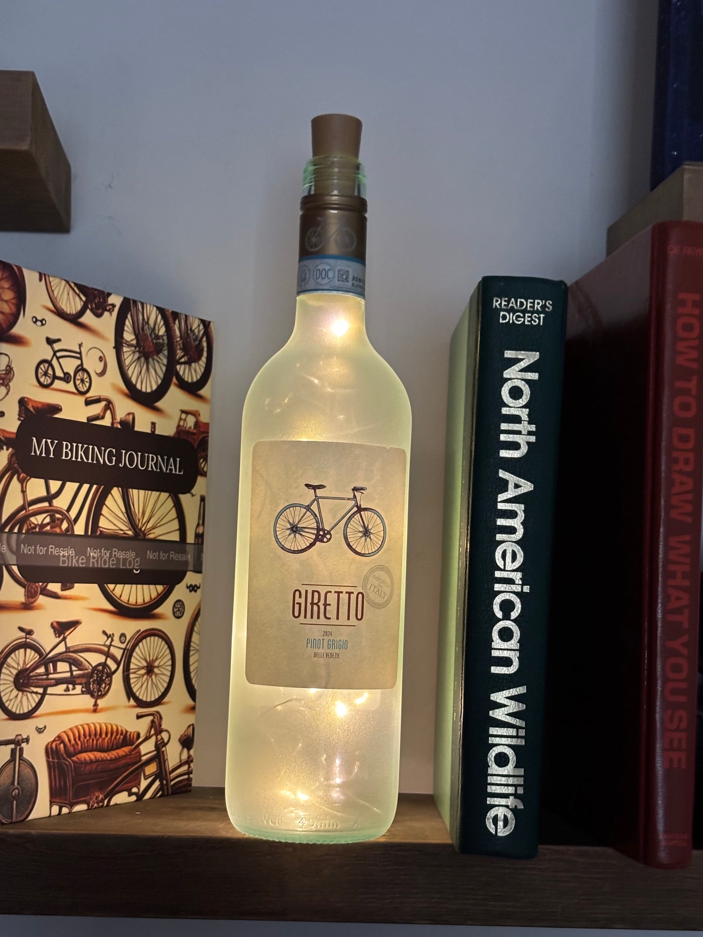 Frosted Wine Bottle Light Giretto Bicycle