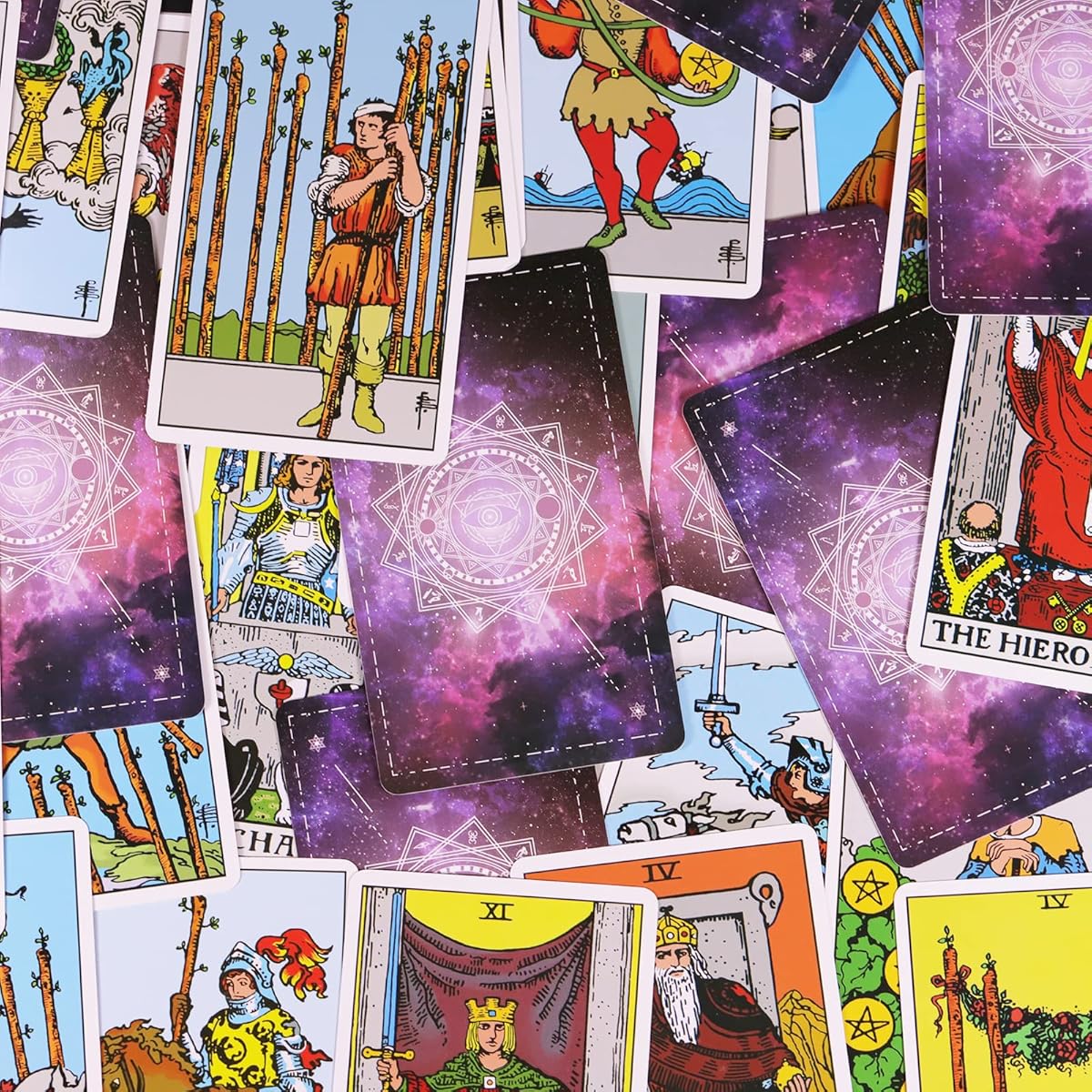 78 Original Tarot Cards Deck with Guide Book for Beginners - (Mystic Purple)