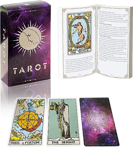 78 Original Tarot Cards Deck with Guide Book for Beginners - (Mystic Purple)