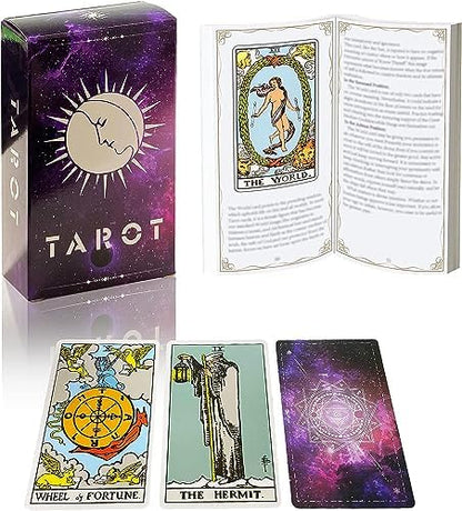 78 Original Tarot Cards Deck with Guide Book for Beginners - (Mystic Purple)