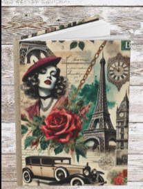 Parisian Chic Roses Hardcover Journal