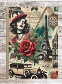 Parisian Chic Roses Hardcover Journal