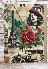 Parisian Chic Roses Hardcover Journal