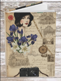 Parisian Chic Camera Hardcover Journal