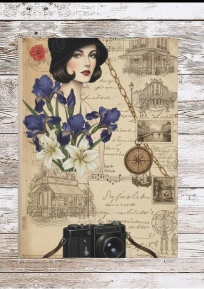 Parisian Chic Camera Hardcover Journal