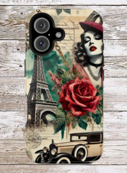 Parisian Chic Roses Magnetic iPhone Case — Impact-Resistant