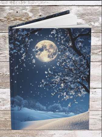 White Winter Tree Hardcover Journal — Holiday Planner & Daily Notebook