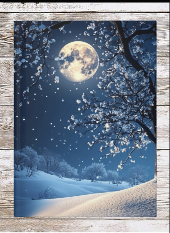 White Winter Tree Hardcover Journal — Holiday Planner & Daily Notebook