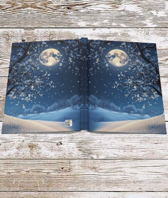 White Winter Tree Hardcover Journal — Holiday Planner & Daily Notebook