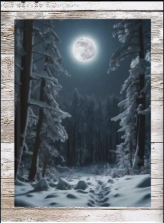 Snow Moon Winter Hardcover Journal — Holiday Planner & Daily Notebook