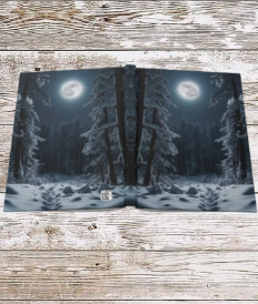 Snow Moon Winter Hardcover Journal — Holiday Planner & Daily Notebook