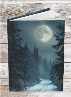 Winter Moon Hardcover Journal — Holiday Planner & Daily Notebook