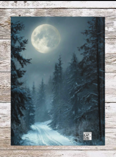 Winter Moon Hardcover Journal — Holiday Planner & Daily Notebook