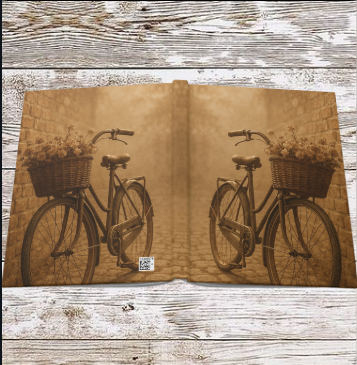 Bike with a Basket Hardcover Journal — Planner & Daily Notebook