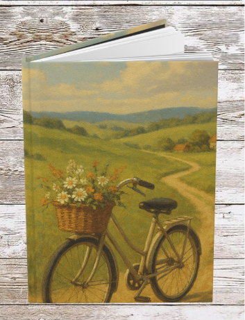 Countryside Bike Hardcover Journal — Daily Planner & Notebook