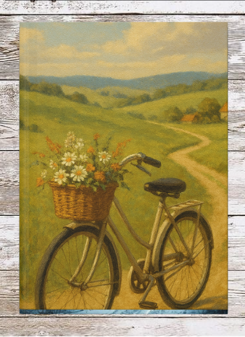 Countryside Bike Hardcover Journal — Daily Planner & Notebook