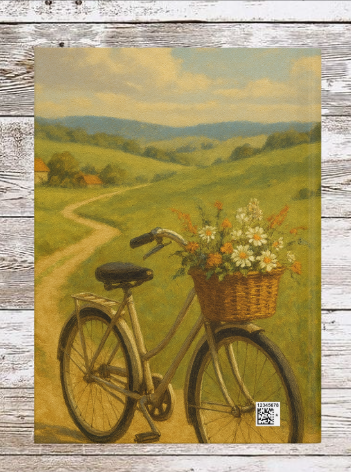 Countryside Bike Hardcover Journal — Daily Planner & Notebook