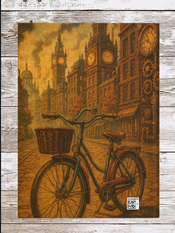 Steampunk Bike Hardcover Journal — Daily Planner & Notebook