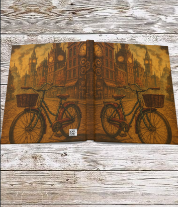 Steampunk Bike Hardcover Journal — Daily Planner & Notebook