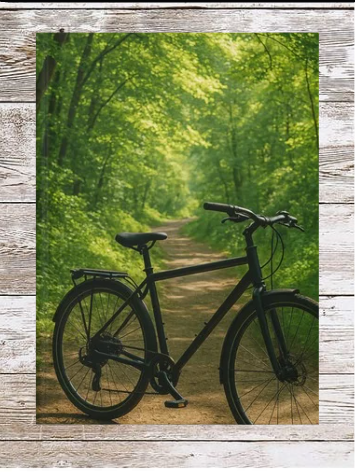 Bike in the Woods Hardcover Journal — Daily Planner & Notebook