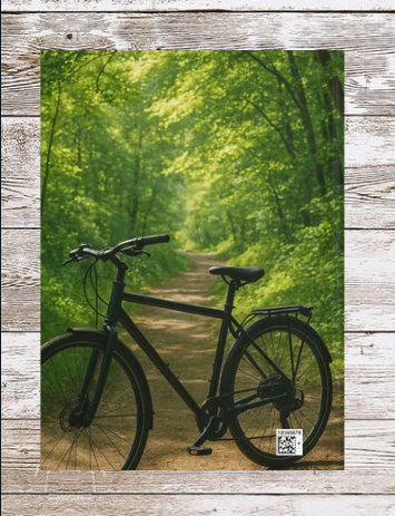 Bike in the Woods Hardcover Journal — Daily Planner & Notebook